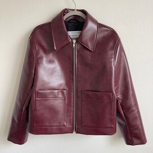 Burgundy Leather Jacket